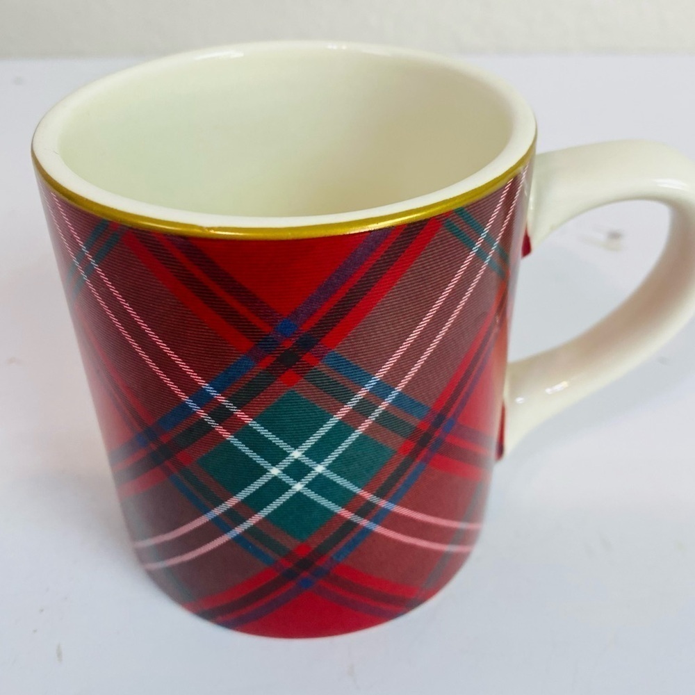 Williams Sonoma Tartan Plaid Mug 12oz